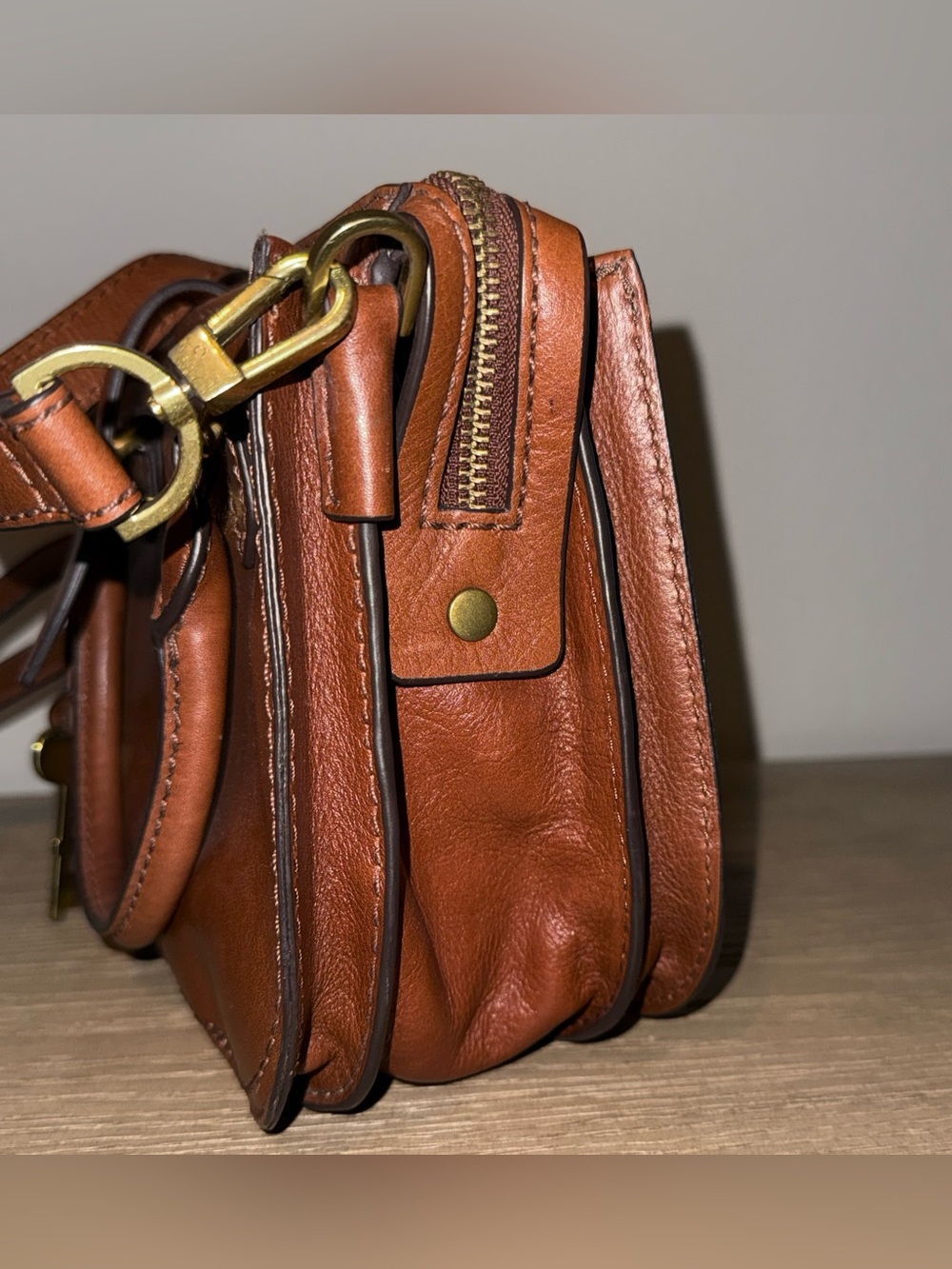 Fossil Ryder Leather Mini Satchel Bag in Brown - Picture 7 of 11